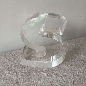 Clear Acrylic Decorative Letter “S”